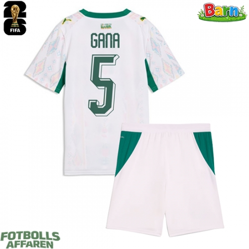 Senegal Idrissa Gueye #5 Hemmaställ Barn VM 2026 Kortärmad (+ Korta byxor)